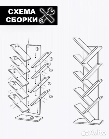 Детская полка для книг