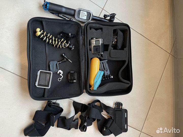 Камера gopro hero 4 silver с аксессуарами