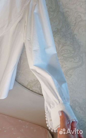 Блузка белая для девочек 152