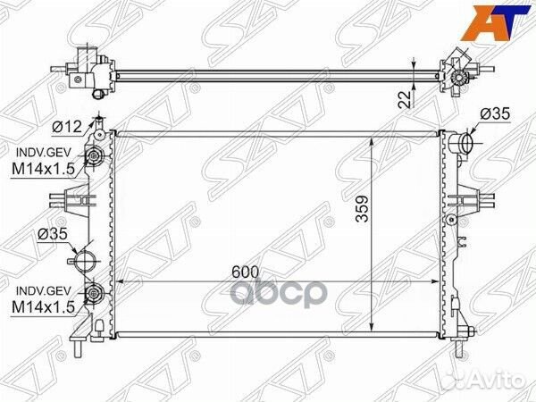 Радиатор Opel Astra 98-09 / Zafira 99-05 / Chev
