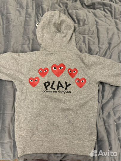 Зип худи comme des garcons play серая