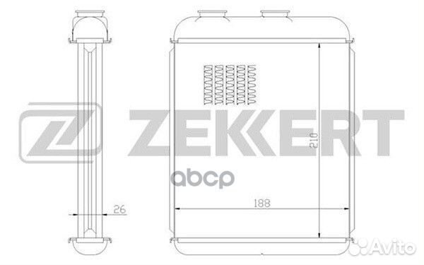 Радиатор отоп. Opel Astra G 98- Astra H 04- mk