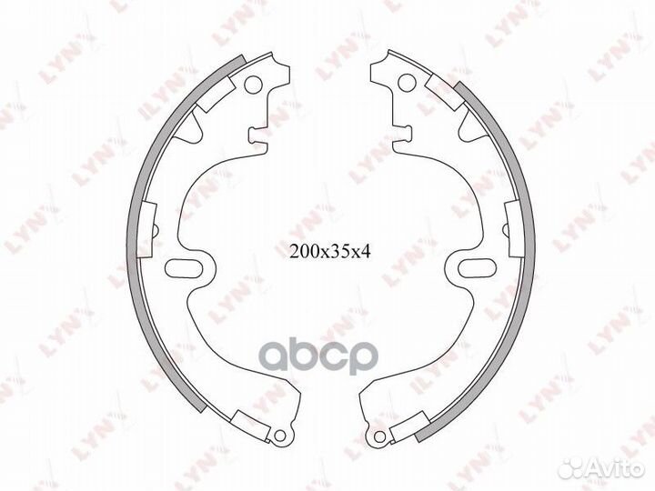 Колодки тормозные барабанные toyota Camry(V10/2