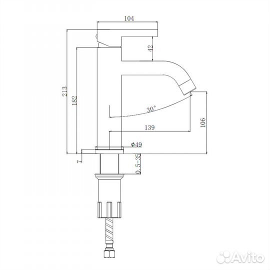 Смеситель для раковины Splenka S221.10.06, черный