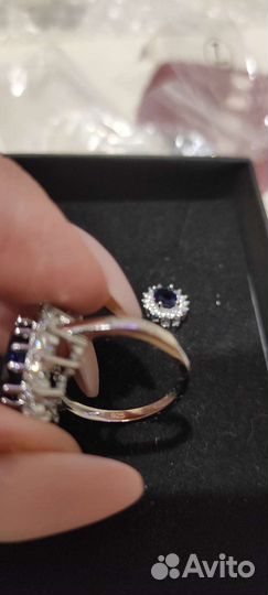 Серебряное кольцо с сапфиром