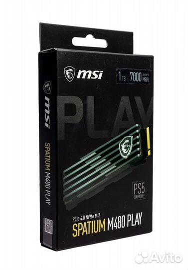 1 тб SSD M.2 накопитель MSI spatium M480 Play