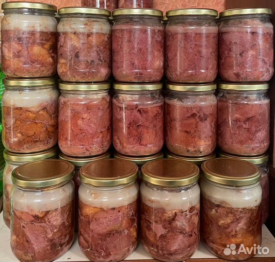 Тушенка домашняя из деревенского мяса