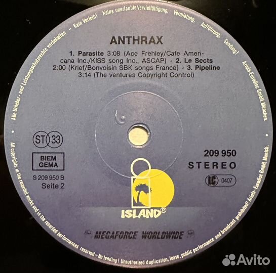Anthrax – Penikufesin (Германия 1989г.)