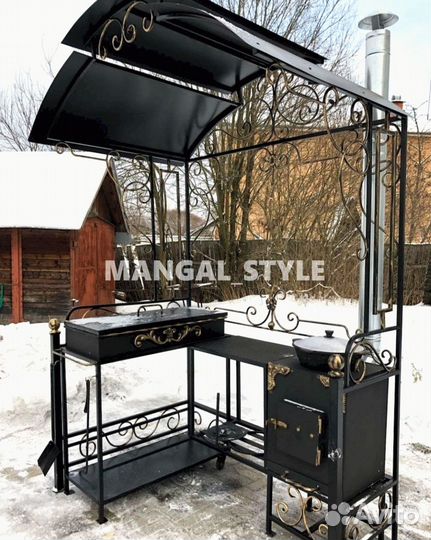 Мангал с крышей