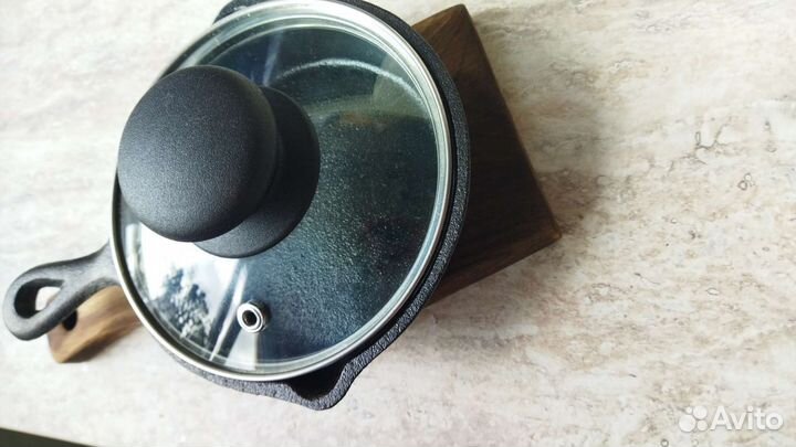 Сковорода порционная с доской для подачи