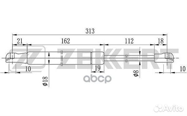 Замена на GF-1815 / Пружина газовая капота BMW