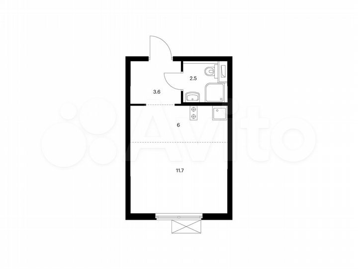 Квартира-студия, 23,8 м², 17/17 эт.