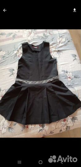 Школьный сарафан серый