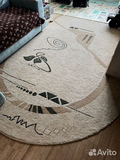 Ковер шерстяной 2,5 на 4 большой натуральный