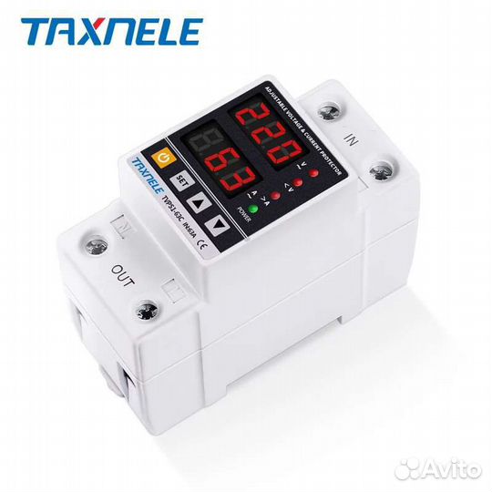 Узм Реле контроля напряжения и тока 80А защитное