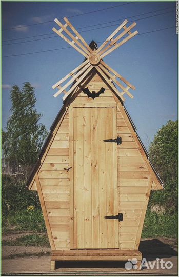 Дачный туалет с декором воз 532