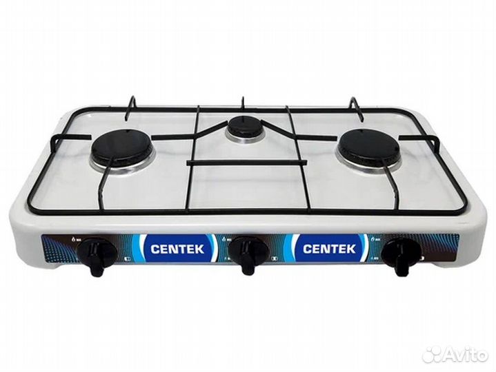 Плита газовая Centek CT-1522 (белая), 3 конфорки