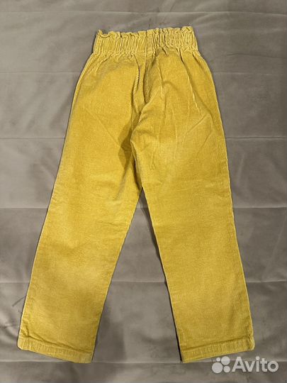Вельветовые брюки для девочки 114 см