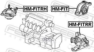 HM-fitrr подушка кпп Honda Jazz/Fit 01-07 HM-F