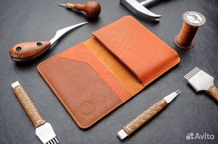 Кошелёк мужской натуральная кожа ручная работа