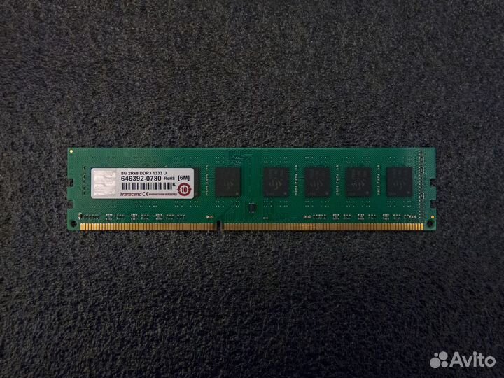 DDR3 8gb 1333mhz 2rank CL9-9-9-24 Transcend