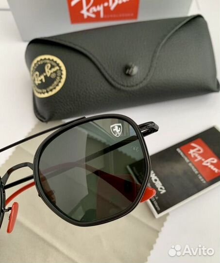 Очки ray ban hexagonal ferrari черные