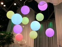 Оформление подвесными LED шарами