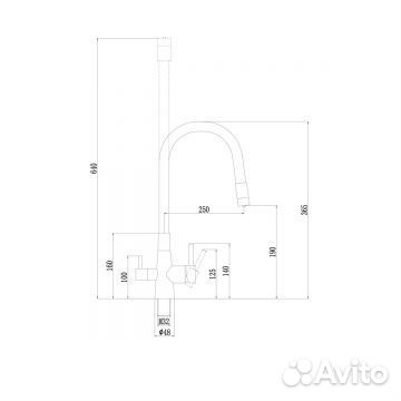 Смеситель для кухни под фильтр Fmark FS1062-Q02 графит