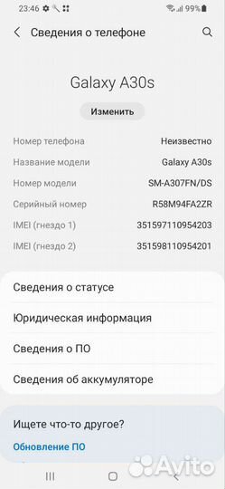 Samsung Galaxy a30s 32gb
