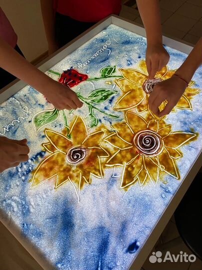 Рисование песком, творческие занятия для детей