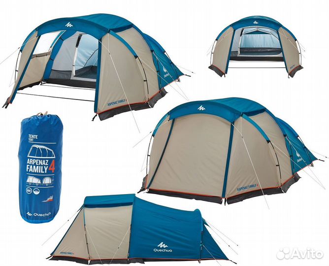 Палатка 4-х местная Quechua Arpenaz Family 4