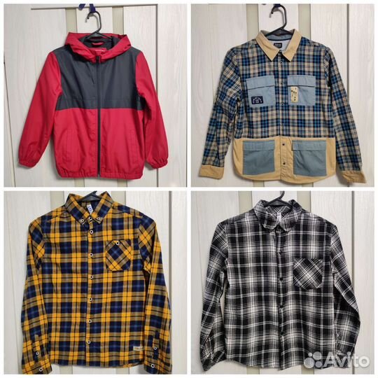 Ветровка и три рубашки на мальчика (р. 140/146)