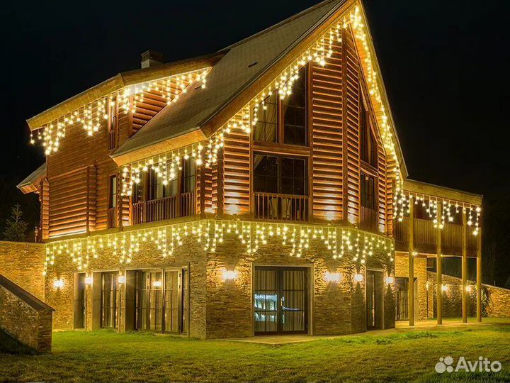 Гирлянда уличная бахрома 50м