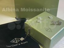 Комплект Van Cleef c бриллиантам муассанитами