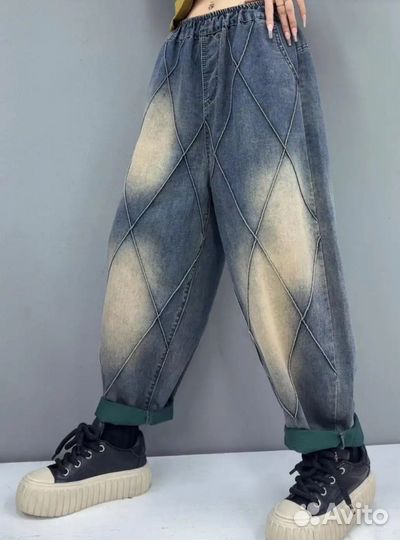 Стильные свободные брюки джинс