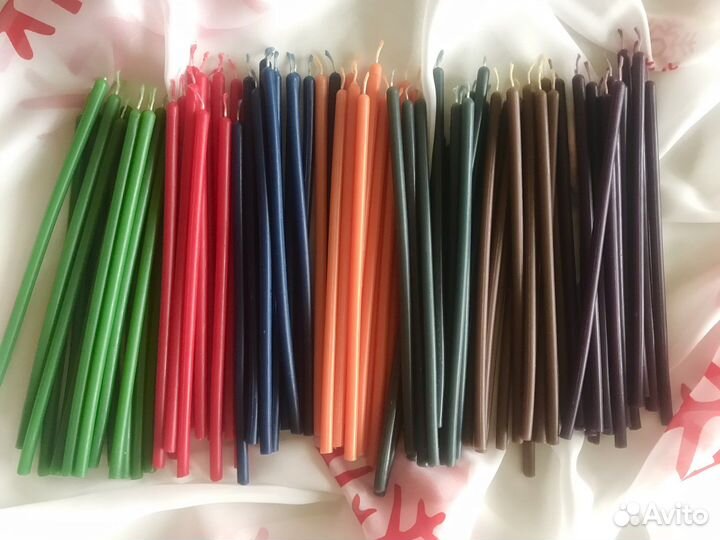 Свечи восковые цветные 60 мин