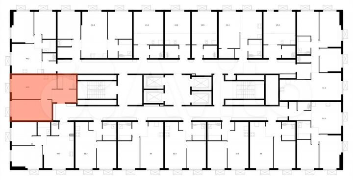 1-к. квартира, 42,2 м², 21/33 эт.
