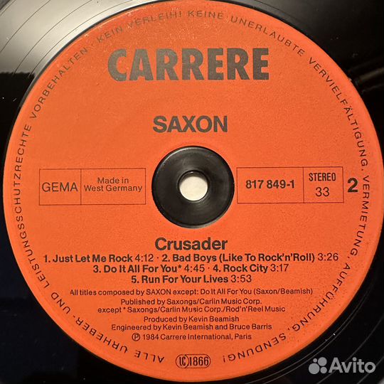 Saxon – Crusader (Германия 1984г.)