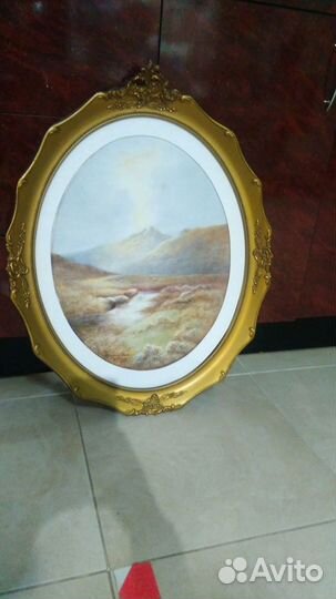 Антикварная акварель 