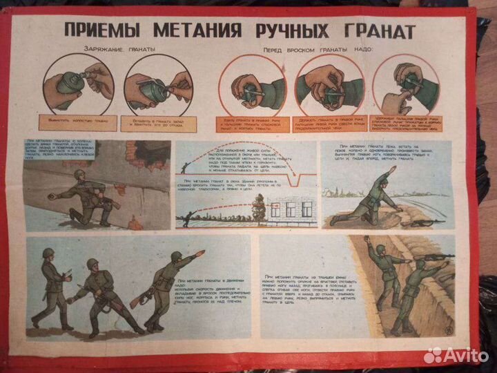 Учебный плакат досааф СССР