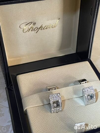 Chopard золотые запонки White Gold 18 kT Diamonds