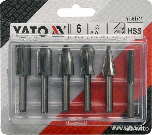 Набор фрез по металлу yato 6 шт