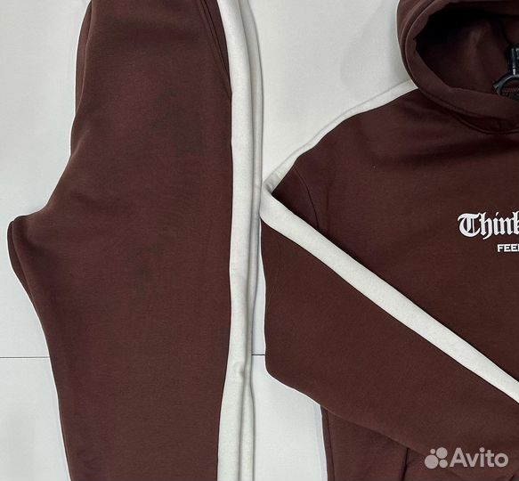 Флисовый костюм мужской в наличии цвет коричневый