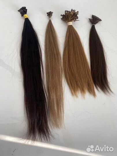 Волосы для наращивания натуральные на капсулах