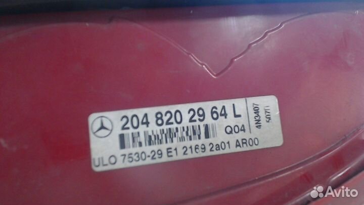Фонарь (задний) Mercedes C W204, 2007