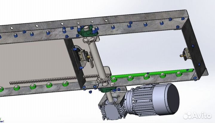 Шиберная заслонка с электрическим приводом