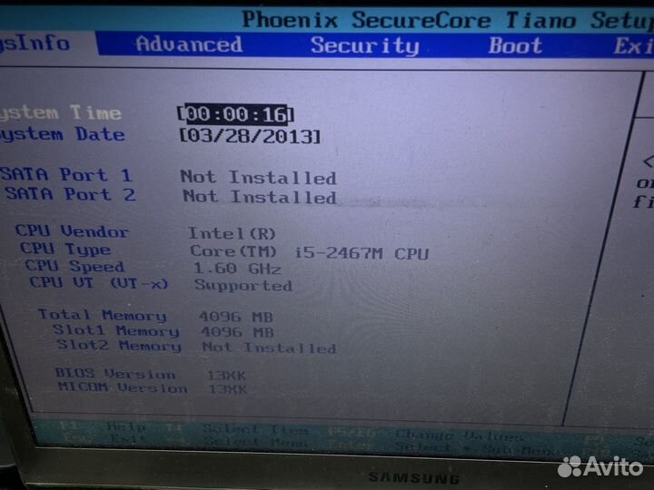 Ноутбук samsung 530u