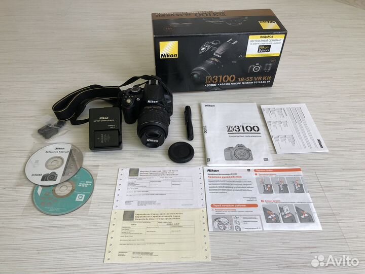 Зеркальный фотоаппарат nikon d3100 18-55VR Kit