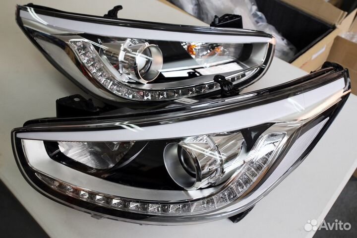 Hyundai solaris фара линза