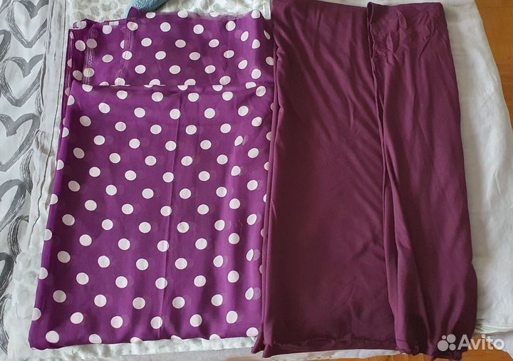 Отрез ткани вискозный трикотаж однотонный лиловый